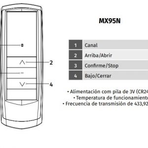 Mando a distancia MX95N 1-Canal - Imagen 4