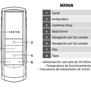 Mando a distancia MX96N 5-Canal - Imagen 3