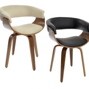 Silla Escritorio Giratoria estilo Glamour Salón de madera Nogal - Imagen 1