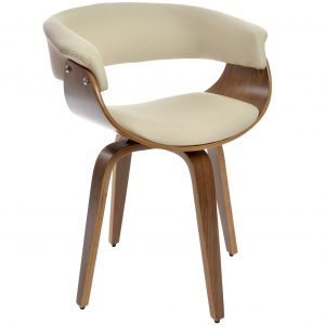 Silla Escritorio Giratoria estilo Glamour Salón de madera Nogal - Imagen 5