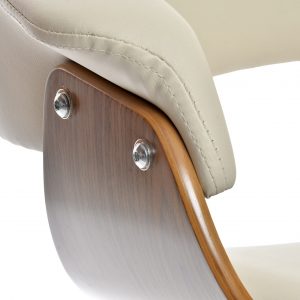 Silla Escritorio Giratoria estilo Glamour Salón de madera Nogal - Imagen 6