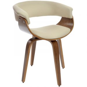 Silla Escritorio Giratoria estilo Glamour Salón de madera Nogal - Imagen 2