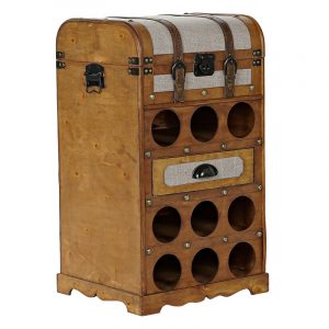Botellero Baúl Home Deco para 9 Botellas - Imagen 1