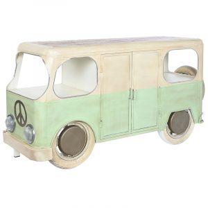 Buffet Metal y Madera Furgoneta Flower Power - Imagen 1