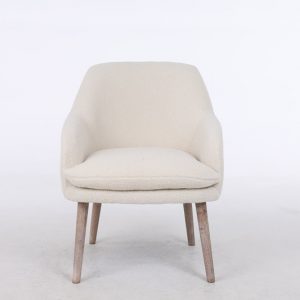 SET 2 Butaca de madera Hevea Rubberwood, acabado Borreguito - Imagen 5