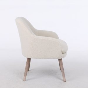 SET 2 Butaca de madera Hevea Rubberwood, acabado Borreguito - Imagen 3