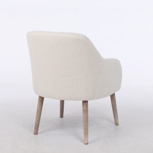 SET 2 Butaca de madera Hevea Rubberwood, acabado Borreguito - Imagen 6