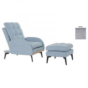 SET Sofá Butaca con Banqueta, Reclinable y convertir en Cama - Imagen 2