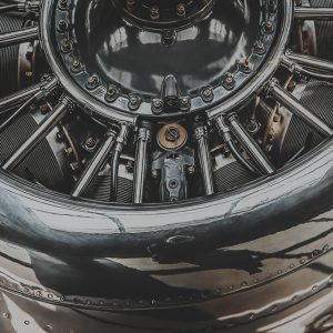 Cuadro Impresión Cristal Templado, Avión Gris - Imagen 2