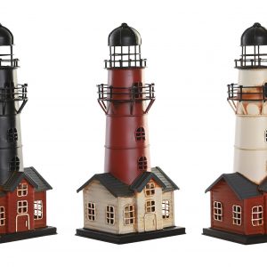 Decoración Náutica Juego 3 Faros marítimos de Metal - Imagen 4