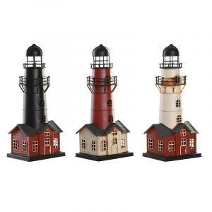 Decoración Náutica Juego 3 Faros marítimos de Metal - Imagen 1