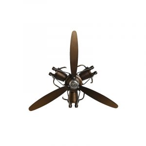 Decoración de Pared Hélice Metal Retro color Marrón - Imagen 1