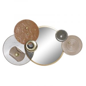 Espejo de decoración juego circulo Pared Metal - Imagen 1