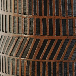 Jarrón alto de decoración, Resina Ceramica, color Marrón - Imagen 3