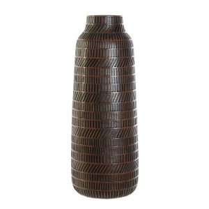 Jarrón alto de decoración, Resina Ceramica, color Marrón - Imagen 1