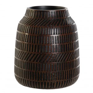 Jarrón de decoración, Resina Ceramica, color Marrón - Imagen 4