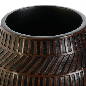 Jarrón de decoración, Resina Ceramica, color Marrón - Imagen 2