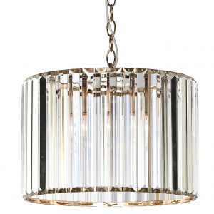 Lampara Redonda, de Decoración Cristal y Metal Transparente de Techo - Imagen 4