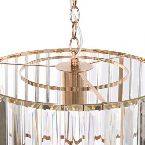 Lampara Redonda, de Decoración Cristal y Metal Transparente de Techo - Imagen 5