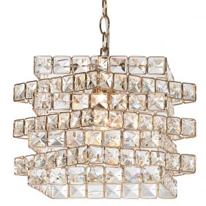 Lampara de Decoración Cristal y Metal Transparente de Techo - Imagen 4