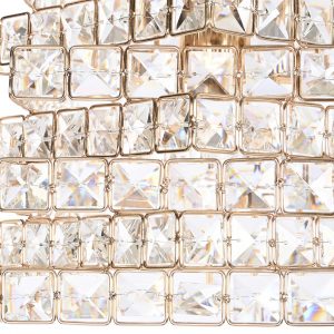 Lampara de Decoración Cristal y Metal Transparente de Techo - Imagen 5