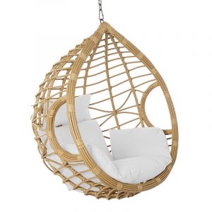 Sillón Colgante de Ratán Sintético Aluminio y Poliéster - Imagen 1