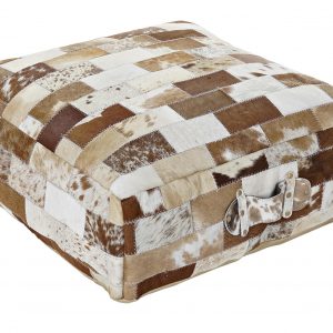 Exclusivo Cojín Suelo Cuadrado, Estilo Colonial, Piel Cabra - Imagen 2