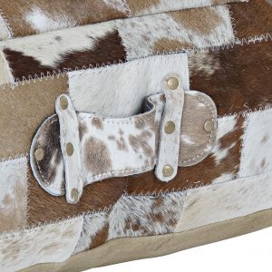 Exclusivo Cojín Suelo Cuadrado, Estilo Colonial, Piel Cabra - Imagen 4