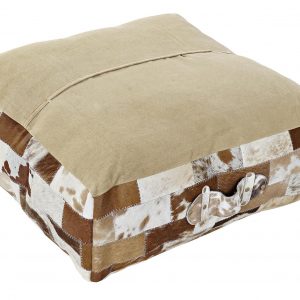 Exclusivo Cojín Suelo Cuadrado, Estilo Colonial, Piel Cabra - Imagen 5