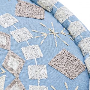 Pouf Redondo Bajo, Cojín Suelo, Estilo Árabe Algodón, Reposapiés - Imagen 5