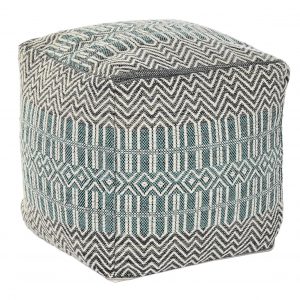 Pouf, Reposapies Cojín Suelo Cuadrado Multicolor, Estilo Boho Algodón - Imagen 5