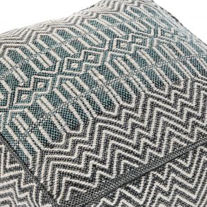 Pouf, Reposapies Cojín Suelo Cuadrado Multicolor, Estilo Boho Algodón - Imagen 2