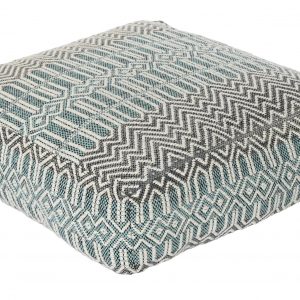 Cojín Suelo Cuadrado Multicolor, Estilo Boho Algodón, Reposapiés - Imagen 3