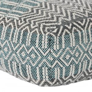 Cojín Suelo Cuadrado Multicolor, Estilo Boho Algodón, Reposapiés - Imagen 4