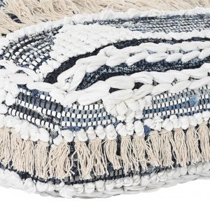 Cojín Suelo, estilo Boho, cuadrado de Algodón, con Flecos y Rayas - Imagen 3