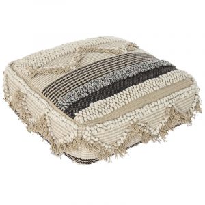 Cojín Suelo, estilo Boho, Rayas cuadrado de Algodón, Reposapiés - Imagen 1