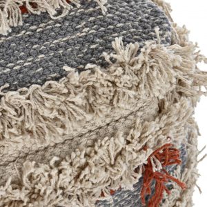 Pouf Cuadrado Cojín Suelo, Estilo Boho Algodón, Reposapiés - Imagen 4