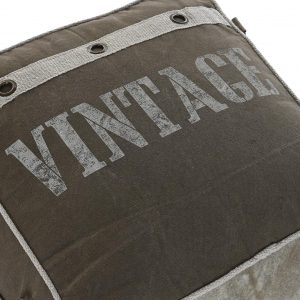 Cojín Suelo, Pouf Cuadrado estilo Vintage 90, de Algodón, Reposapiés - Imagen 2