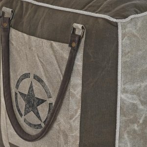 Cojín Suelo, Pouf Cuadrado estilo Vintage 90, de Algodón, Reposapiés - Imagen 4