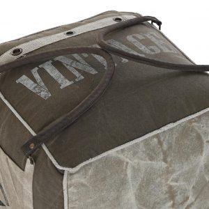 Cojín Suelo, Pouf Cuadrado estilo Vintage 90, de Algodón, Reposapiés - Imagen 3