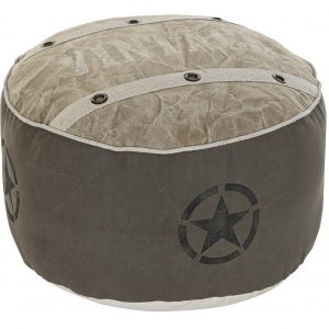 Cojín Suelo Pouf Redondo, Estilo Vintage, Algodón, Reposapiés - Imagen 3