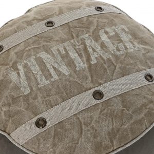 Cojín Suelo Pouf Redondo, Estilo Vintage, Algodón, Reposapiés - Imagen 2