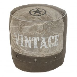 Pouf Redondo Cojín Suelo Estilo Vintage 90, Algodón, Reposapiés - Imagen 4