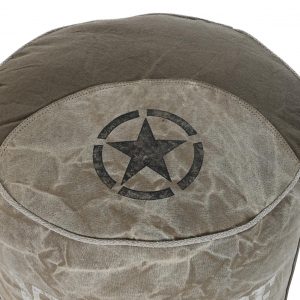 Pouf Redondo Cojín Suelo Estilo Vintage 90, Algodón, Reposapiés - Imagen 2