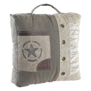 Cojín Suelo estilo Vintage 90 cuadrado de Algodón, Reposapiés - Imagen 1