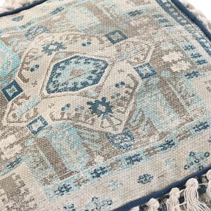 Cojín Suelo, Cuadrado Flecos, Estilo Árabe Algodón, Reposapiés - Imagen 7