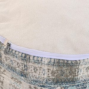 Puf Redondo Flecos, Cojín Suelo, Estilo Árabe Algodón, Reposapiés - Imagen 4