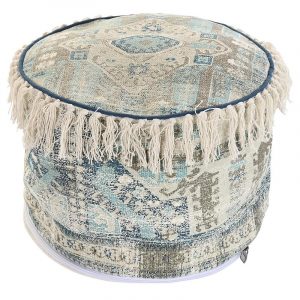 Puf Redondo Flecos, Cojín Suelo, Estilo Árabe Algodón, Reposapiés - Imagen 1