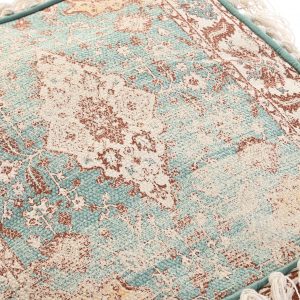 Cojín Suelo, Cuadrado Flecos, Estilo Árabe Algodón, Reposapiés - Imagen 8