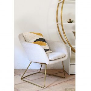 Sillón Lino Metal Verde Menta, estilo moderno Scandi - Imagen 7